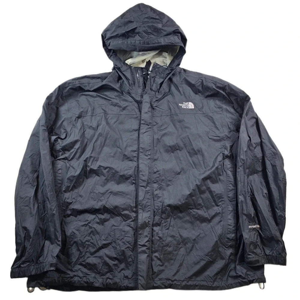 The North Face HyVent 2.5L Jacket Mens 3XL Black Nylon Rain Wind Shell